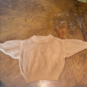 Women's Tan Cable Knit Sweater